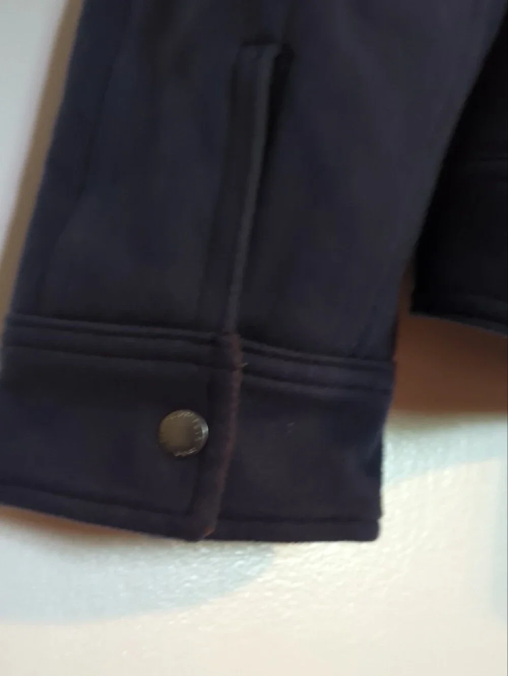 Banana Republic Men's Navy Sherpa-Lined Button-Front Jacket